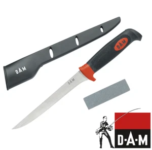 DAM Messer Set 3 teilig Messerset Filetiermesser 17cm mit Schleifstein Schutz - Bild 1 von 2