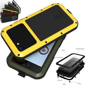 Funda a prueba de golpes de cristal de gorila de metal resistente al agua LOVE MEI para iPhone SE3 2022 - Imagen 1 de 15