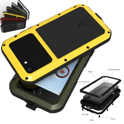 Funda LOVE MEI Resistente al Agua Metal Gorilla Glass Antigolpes para iPhone SE3 2022 Foto 1 de 4