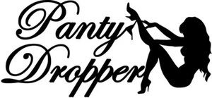 Panty Dropper Script Vinyl Sticker Decal JDM Race Drift - Choose Size & Color - Picture 1 of 2