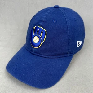New Era Milwaukee Brewers Hat Cap Strap Back Navy Blue Baseball MLB 9twenty - Picture 1 of 11