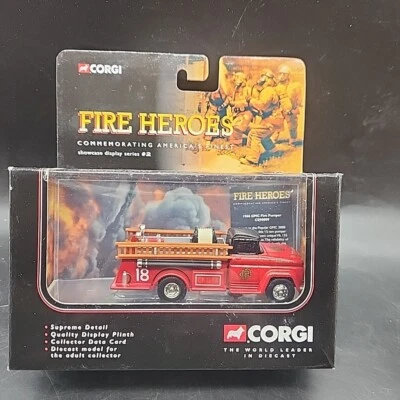 Corgi Toys 2001 Fire Heroes Die Cast 1966 GMC FIRE Pumper Truck CHICAGO FD - Image 1 of 4