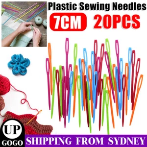 20 Pieces Plastic Darning Threading Weaving Sewing Needles for Kids Craft AU - Picture 1 of 12