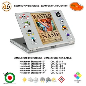 Wanted nami one piece adesivo notebook tablet sticker cartoon print pvc 9 pz. - Bild 1 von 2