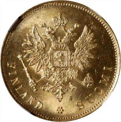 1879 S Finland G10M MS 64 NGC - Image 1 of 3