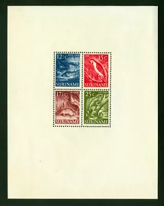 Netherlands Colonies - SURINAM 1955 Wildlife Birds BLOCK S/S Scott 263a VF MNH - Picture 1 of 2