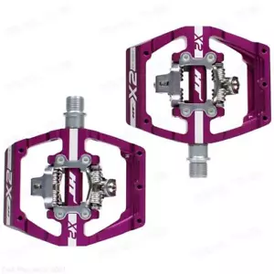 HT Components DH Race Style X2-SX Clipless Bicycle Platform CrMo Pedals Purple - Picture 1 of 4