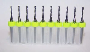 (10) 1/16" (.0625") 2 FLUTE CARBIDE ENDMILLS LONG FLUTE .375" 1600.Q0625.375A1 - Picture 1 of 3
