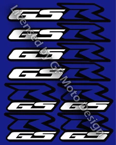 Suzuki GS-R foglio decalcomania 8 adesivi gsr 600 750 blu laminato - Bild 1 von 1