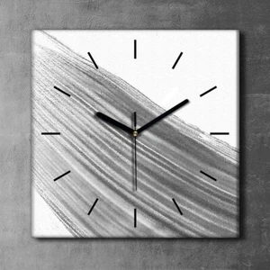 Silent Clock Canvas Photo Wall Picture Image large Monochrome Graffiti 30x30 - Picture 1 of 9