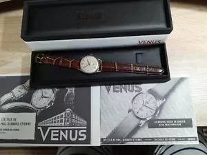 1950 VENUS 36mm Golden Plated Cal Venus 202 19J 21.600 Sub Sec INCABLOC SERVICED - Bild 1 von 24