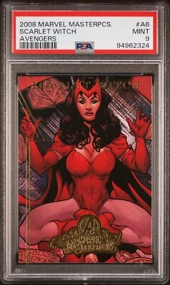 2008 Marvel Masterpieces Avengers #A6 Scarlet Witch Foil PSA 9 - Image 1 of 2