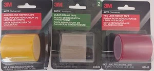 3M AMBER CLEAR RED LENS REPAIR TAPES Repair for Auto Motorcycle Trailer Lenses - Picture 1 of 6
