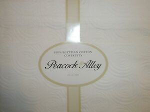 NEW PEACOCK ALLEY COTTAGE ROSE 1 PC COVERLET OR 3 PC SET KING QUEEN IVORY GOLD 