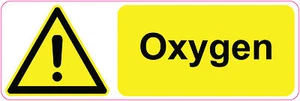 Panneaux/autocollants santé et sécurité OXYGÈNE 300 x 100 mm - Photo 1/1