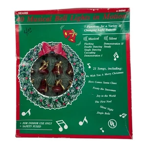 Vintage 40 musikalische Glocke Lichter in Bewegung 21 Lieder 7 Funktionen wechselnde Muster  - Bild 1 von 23