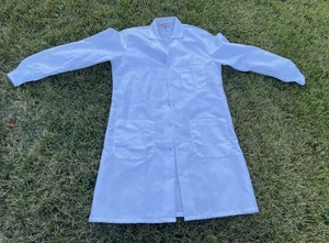 Red Kap KP70WH5 SMALL White Lab Coat, Cuffed Sleeves W/ 3 Front Pockets - Picture 1 of 24