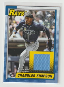 2025 Topps Update-Chandler Simpson  Rookie 35th Anni.Jersey Relic-Tampa Bay Rays - Picture 1 of 1