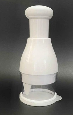 Picadora de alimentos de mano blanca KitchenAid con mango de goma Appx 9" H x 4" W hoja SS Foto 1 de 3