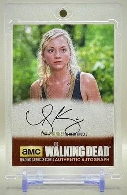 Emily Kinney as Beth Greene #EK1 The Walking Dead Season 4 Auto Card - Image 1 of 3