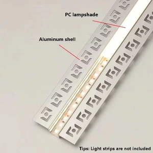 Wall Corner LED Aluminum Profile Strip Light Channel Plaster Embedded fr Ceiling - Picture 1 of 20