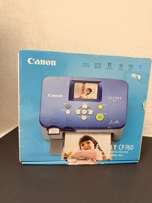 Canon SELPHY CP760 Compact Photo Printer Special Edition Blue Open Box - Image 1 of 4