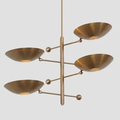 Stilnovo Style Four Curved Shade Sputnik Ceiling Pendant Light Fixture Sputnik C - Image 1 of 3