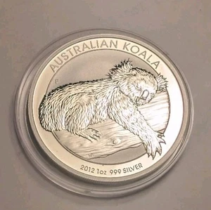 1 Oz 9999 Silver 2012 Australian Koala Perth Mint Bullion Coin in Capsule - Picture 1 of 2