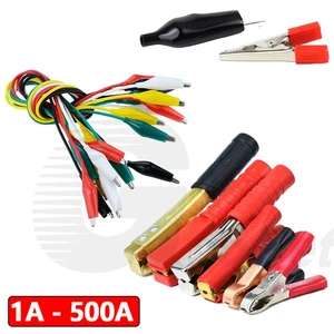Insulated Crocodile Clamps Alligator Clips Leads Battery Electrical Test 1A-500A - Picture 1 of 14