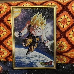 Puzzle Dragon Ball Z Super Saiyan Goku encadré vintage japonais - Photo 1/2