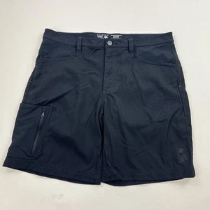 Mountain Hardwear Black Cargo Shorts Size 34 Performance Hiking Outdoors Utility - Picture 1 of 7
