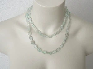 Kette Aquamarin polierte Steine Lang 74,2 g/ca.98,5 cm - Bild 1 von 8