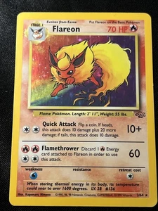 Flareon 3/64 Jungle Unlimited Holo Rare Pokemon 1999 WOTC - LP/MP - Bild 1 von 2