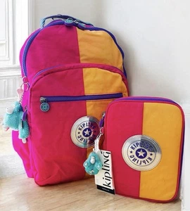 Zaino per laptop Kipling Seoul grande 15" e 100 astuccio portamatite rosa azalea - Foto 1 di 10