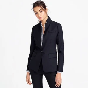 J. Crew Marineblau Regent Super 120er Einknopf Wolle Blazer Jacke Größe 4 - Bild 1 von 6