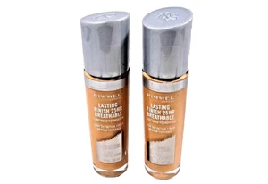 Lot of 2 - Rimmel Lasting Finish 25hr Breathable Foundation ~ #400 Natural Beige - Picture 1 of 5