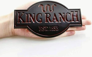 1pc King Ranch Emblems 3D Side Fender Door Rear Tailgate Badge Nameplate - Picture 1 of 4