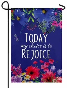 My Choice is to Rejoice Bandiera da giardino in pelle scamosciata riflessi - Foto 1 di 1