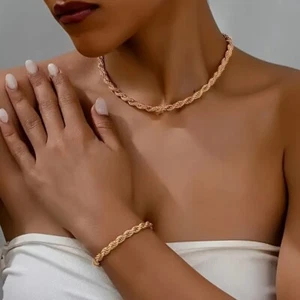 Reino Unido Mujeres Damas Joyería Collar Pulsera Regalo Boda Conjunto Cumpleaños Noche Gala - Imagen 1 de 9