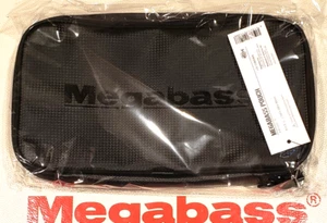 WOW! Megabass LOGO ZIPPERED POUCH Black 6 1/2" x 11 3/4" x 1 1/2" FREE SHIP - Picture 1 of 3