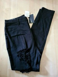 FASHION NOVA Classic High Waist Distressed Skinny Jeans Rips Tears Black Size 2X - Picture 1 of 8