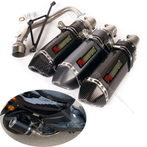 For Yamaha Gy6 150 125 Complete Exhaust System Header Link Pipe 51mm Muffler Tip - Picture 1 of 13