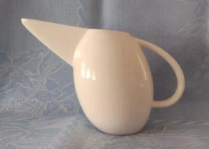 Brocca ceramica vintage Arabia Finlandia bianca Storybird Ollie brocca Tuominen Nittyl - Foto 1 di 5