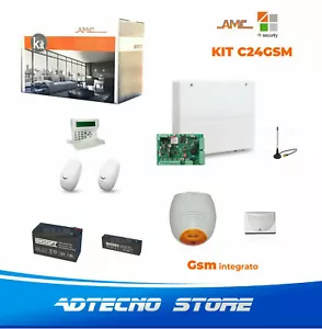AMC KIT CENTRALE ANTIFURTO C24GSM PLUS+KLCDvoice, 2 Sensori, 2 Batterie, 2 Siren - Bild 1 von 6