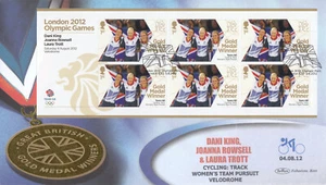 Olympische Spiele Radsport King Rowsell Trott GB Benham FDC London E20 2012 (136609) - Bild 1 von 1