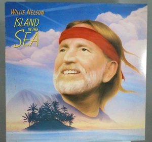 Willie Nelson Island In The Sea 1987 Columbia Vinyl 33 RPM Stereo VG - Picture 1 of 5