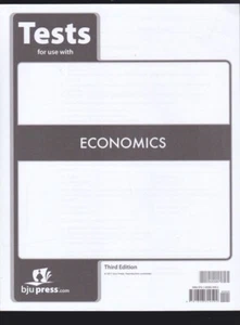BJU - Economics Tests for Christian Schools 3th 2017 Loose leaf LN - Picture 1 of 2