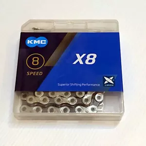 KMC X8 Chain (Silver) — AUS Stock — Bicycle Bike MTB Road 3/32" — 6/7/8 Speed - Picture 1 of 2