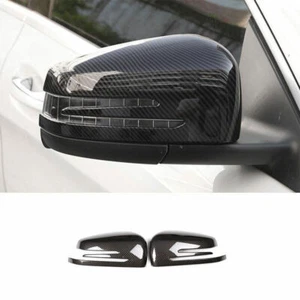 Carbon Fiber Rear View Side Mirror Cover Trim For Benz C-Class W204 2010-2014 - Imagen 1 de 10