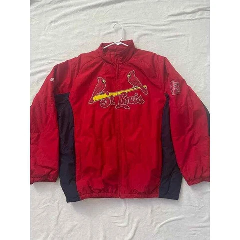 St Louis Cardinals Majestic Authentic Dugout Therma Base Men's Jacket SZ 2XL Cover